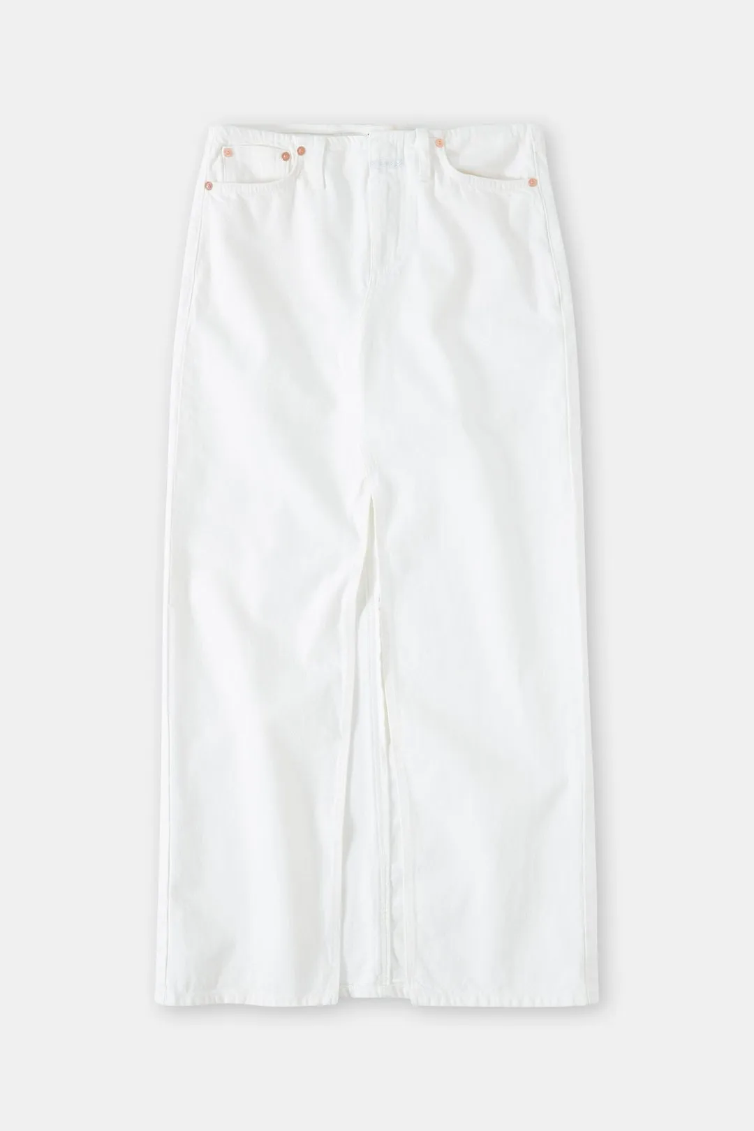 Denim Maxi Skirt White