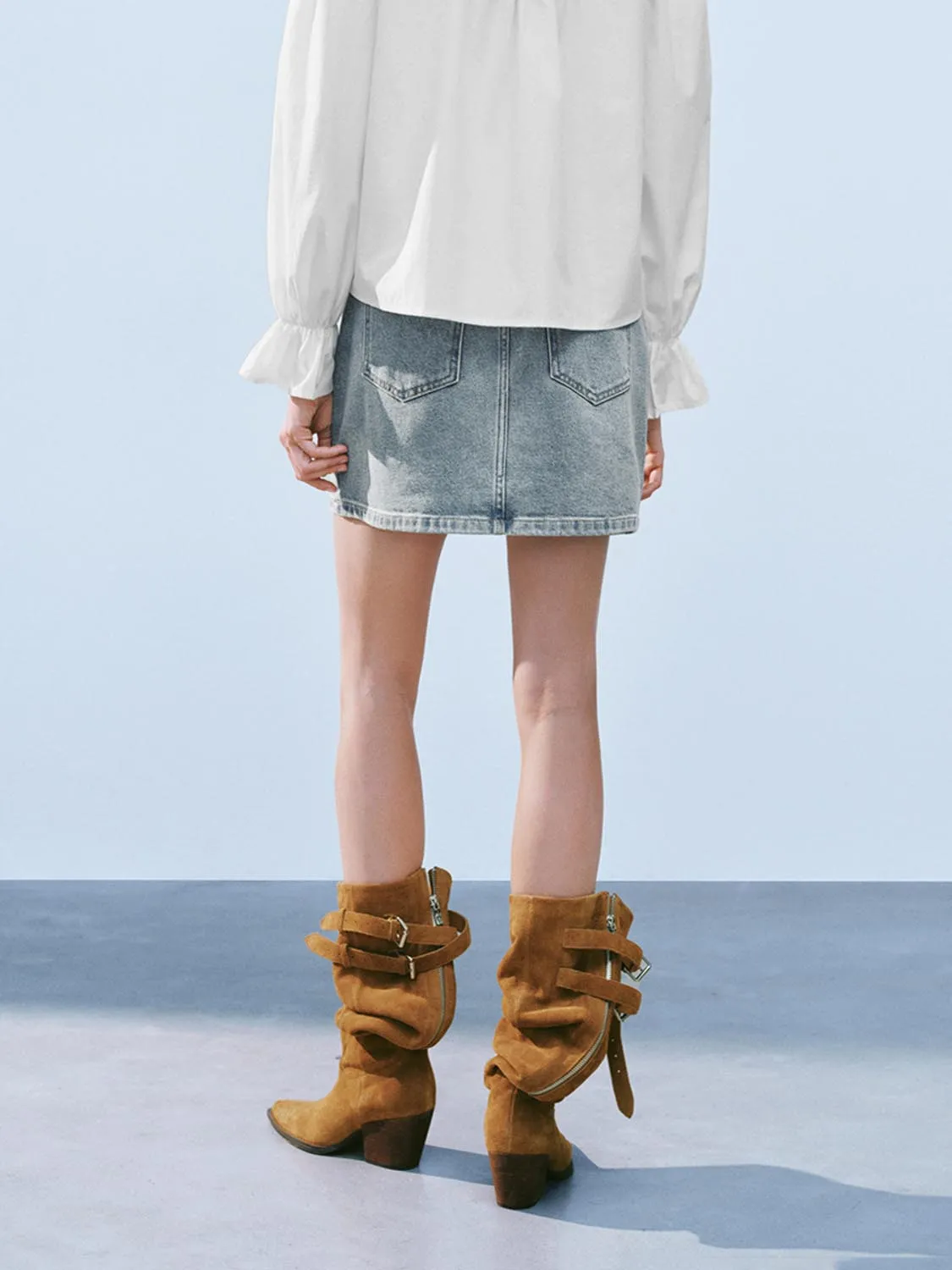 Denim Mini Skirts