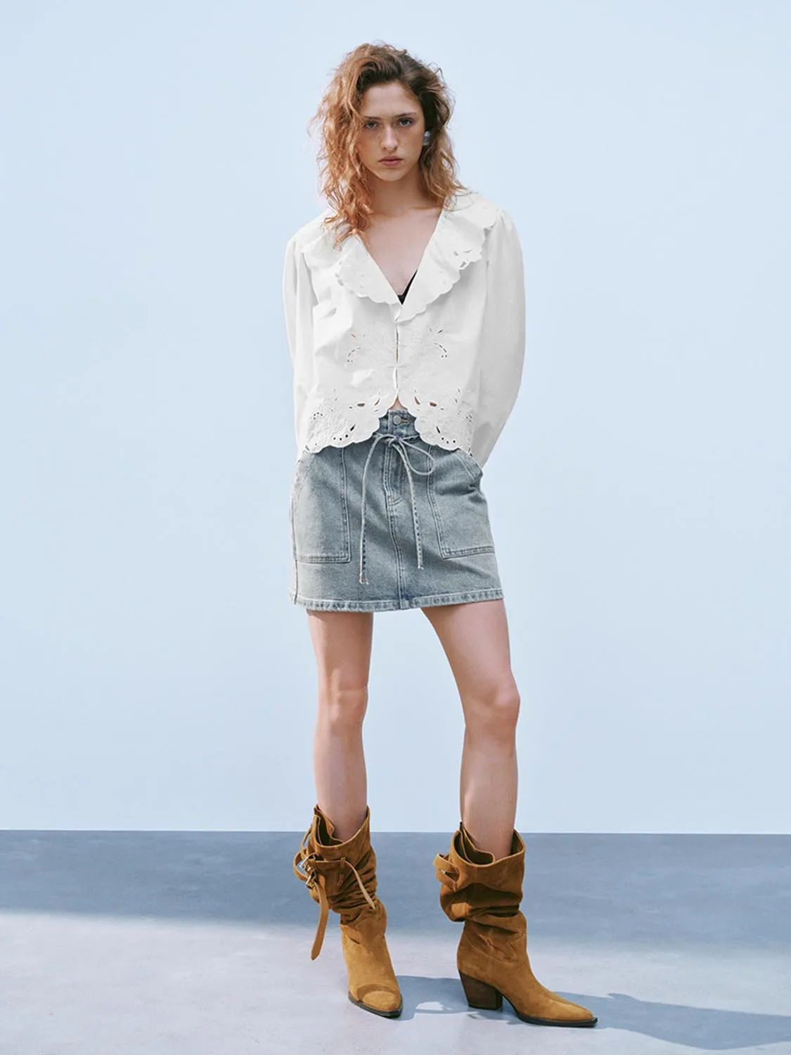 Denim Mini Skirts