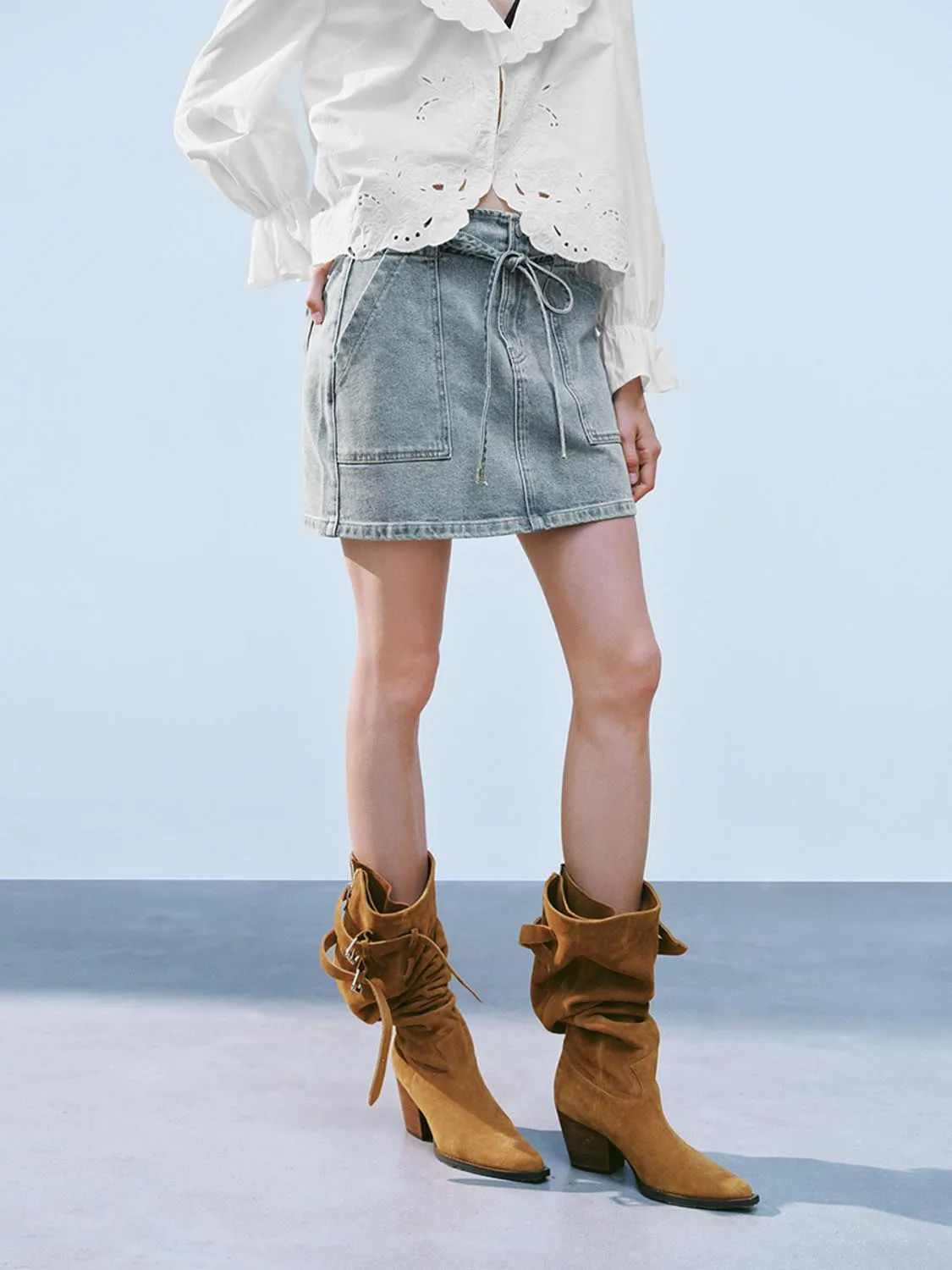 Denim Mini Skirts