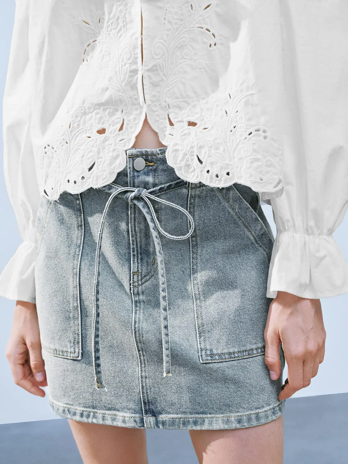 Denim Mini Skirts