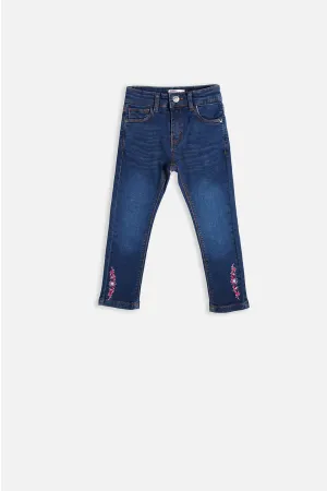 DENIM PANT - FLORAL