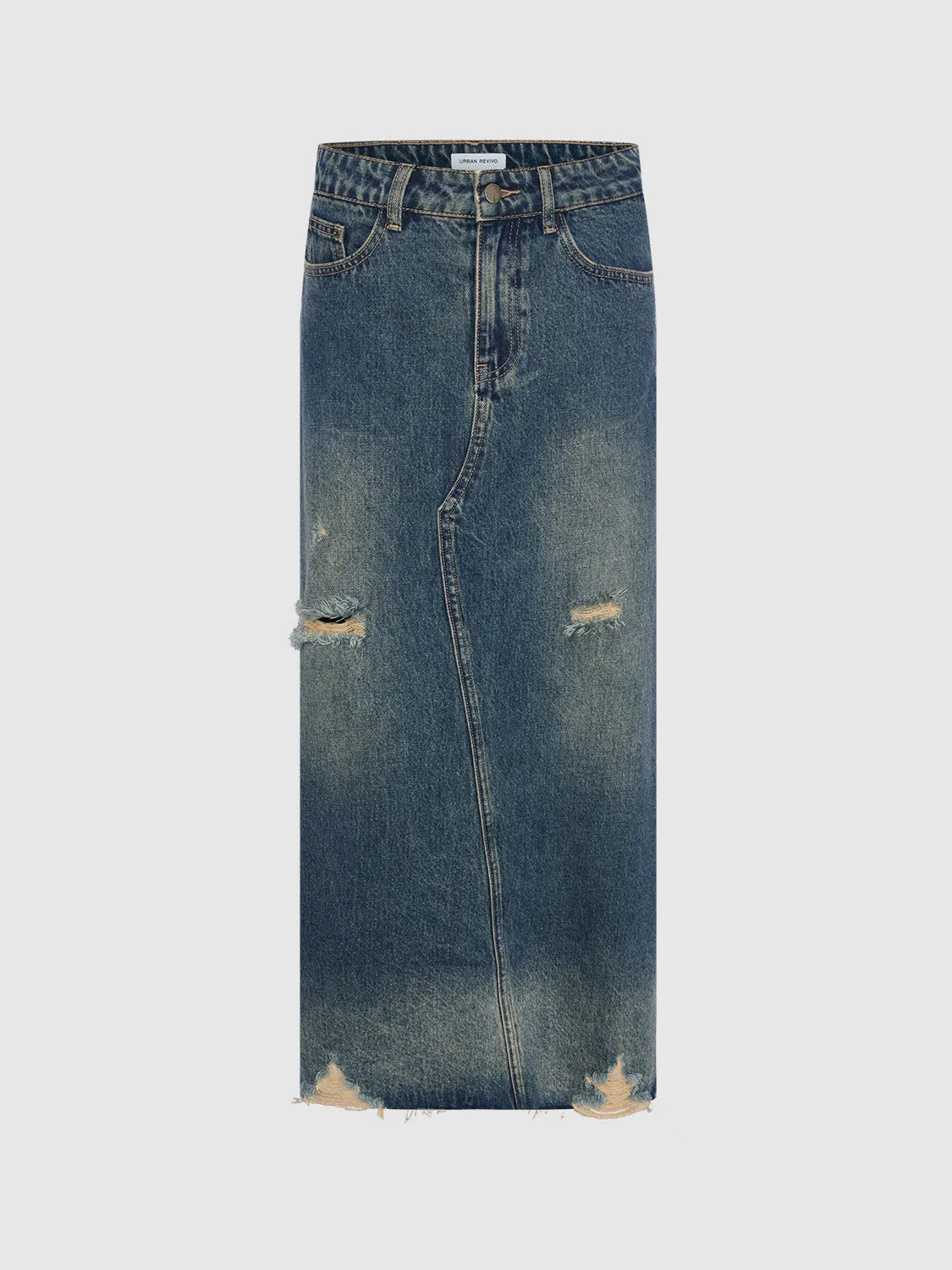 Distressed Denim Skirts