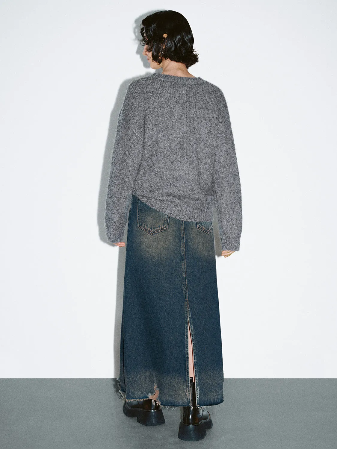Distressed Denim Skirts