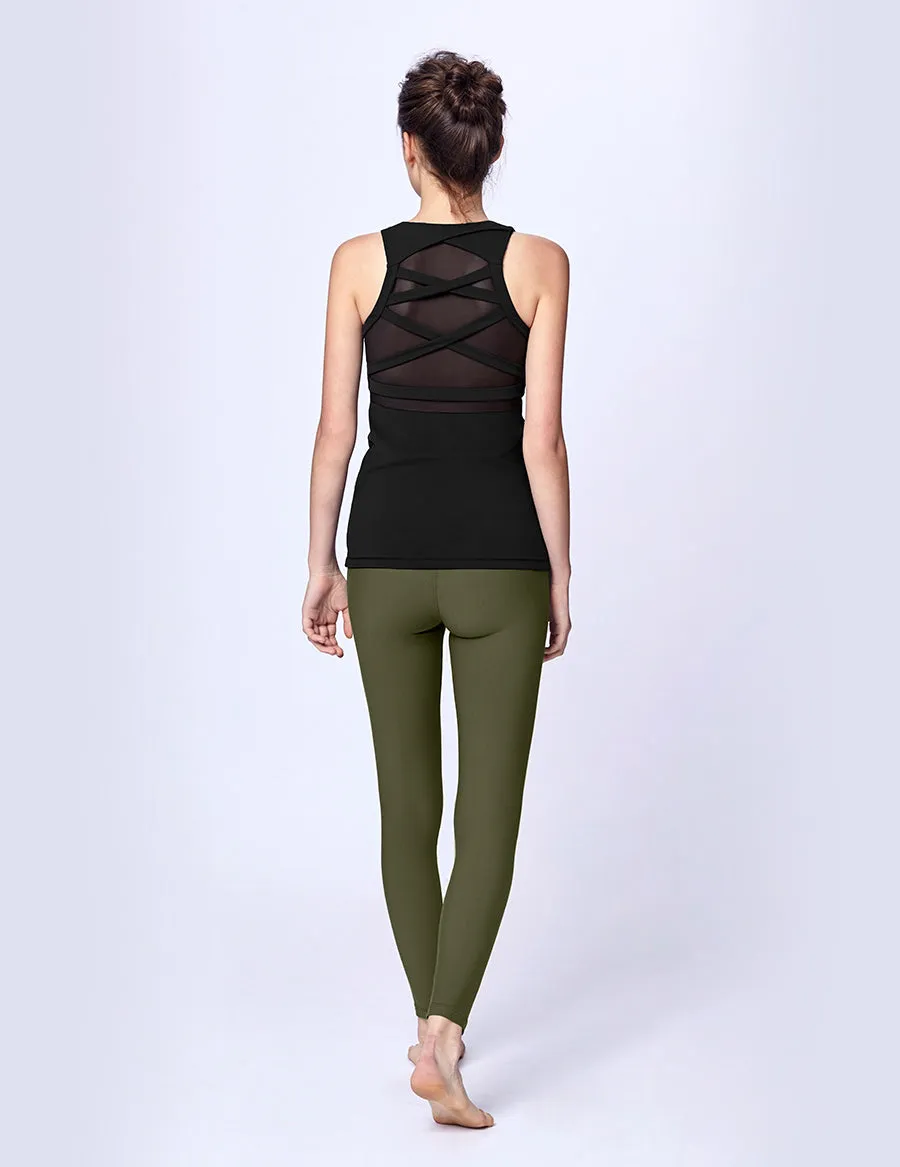 easyoga LA-VEDA Ethereal Chummy Core  Tight - G30 Moss Green