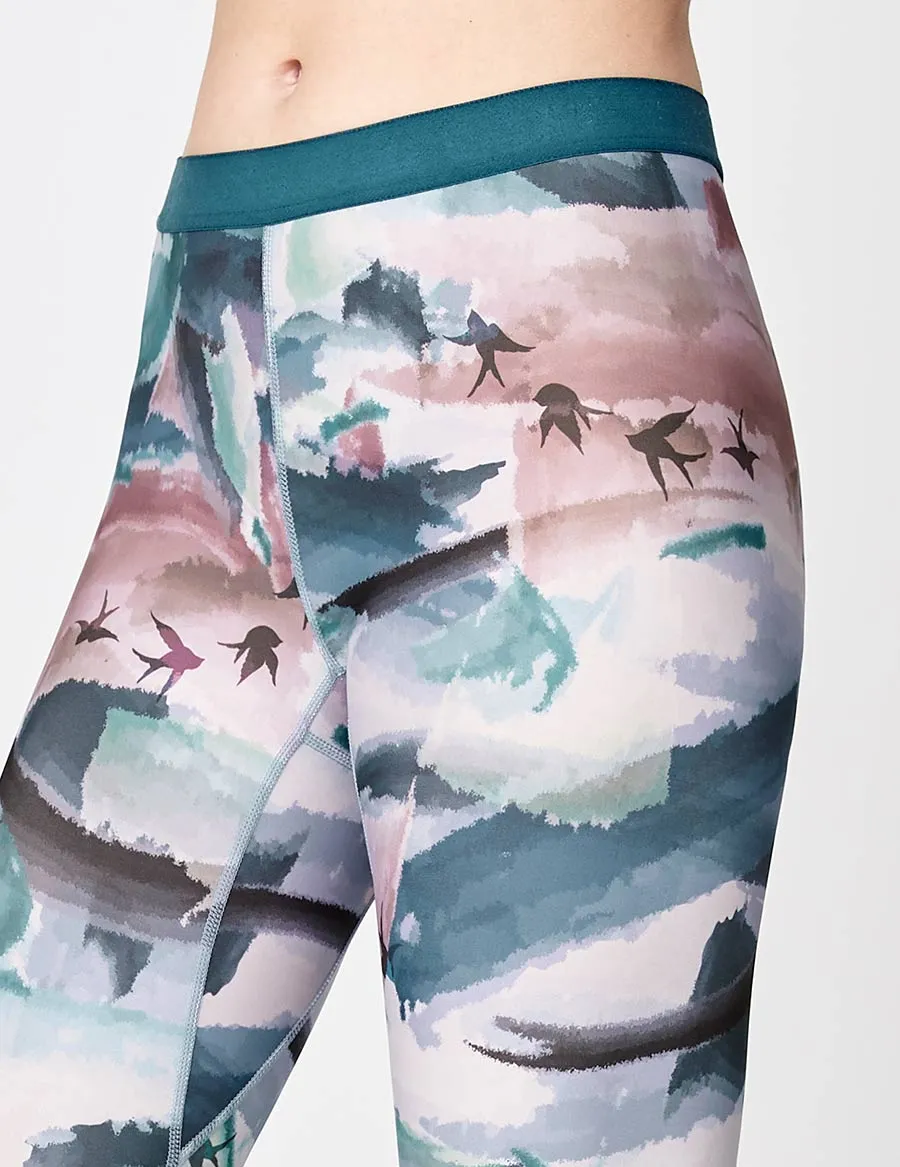easyoga Lespiro Anti-UV Free Tights - F94 Wind Shear on Cirrus