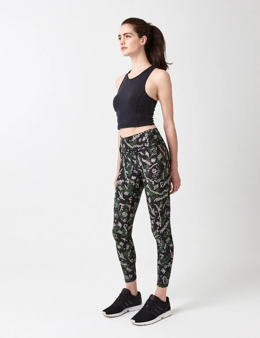 easyoga LESPIRO Glossy Slim Legging2 - F85 Jungle