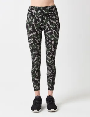 easyoga LESPIRO Glossy Slim Legging2 - F85 Jungle