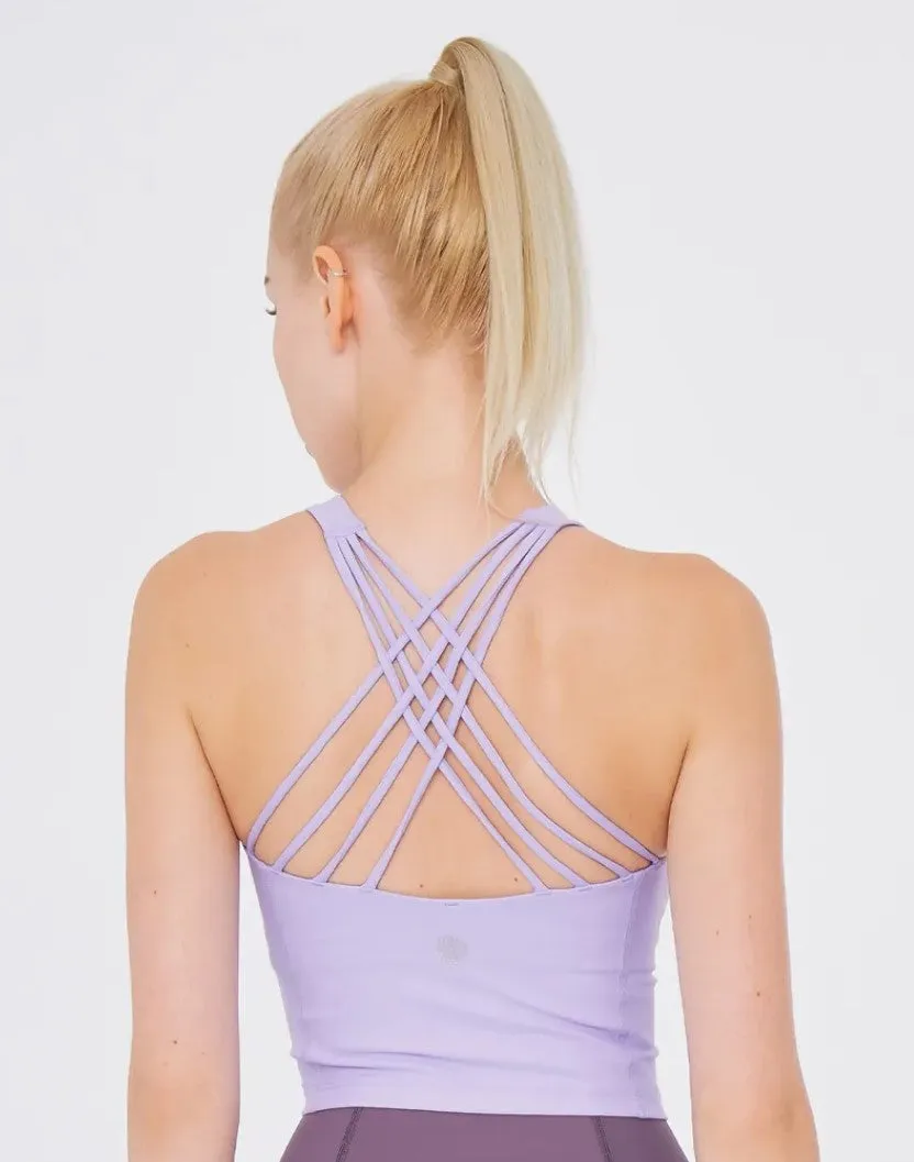 easyoga LESPIRO Interwoven Crop Tank - P10 Lavender Purple