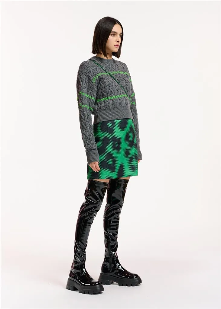 Edany Skirt - Green/Black