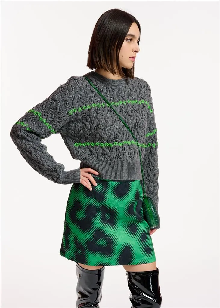 Edany Skirt - Green/Black