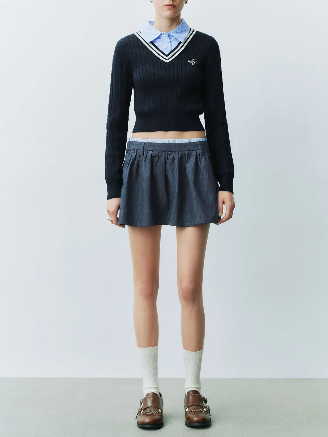 Elastic Denim Skirts