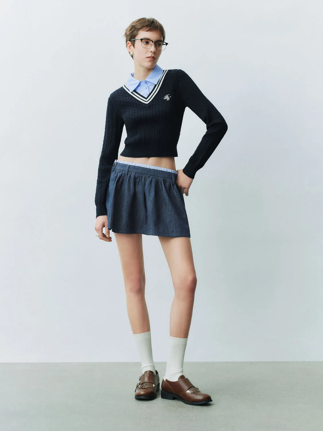 Elastic Denim Skirts