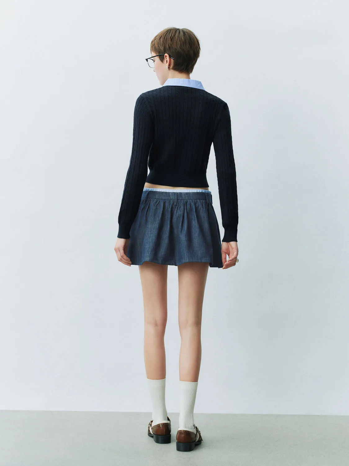 Elastic Denim Skirts