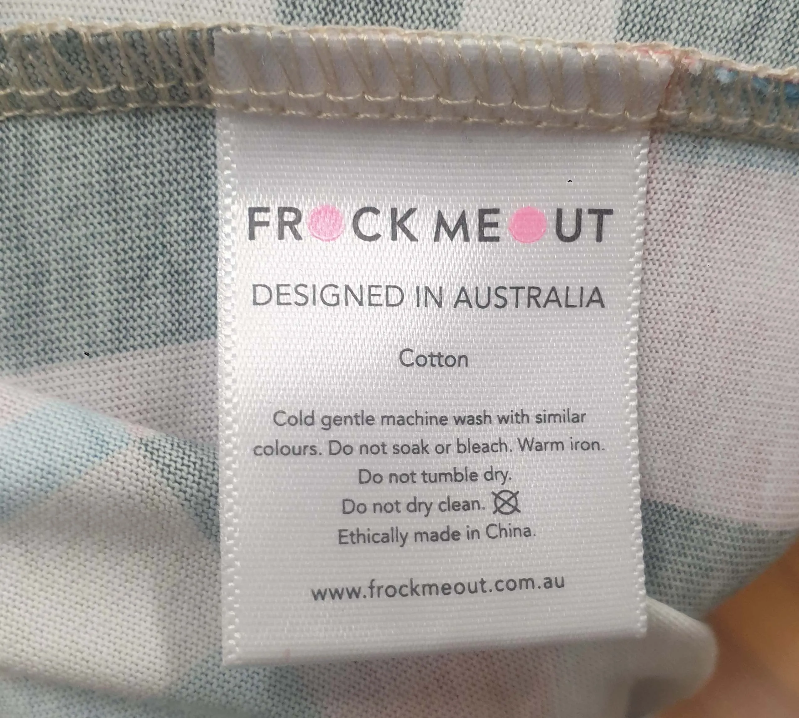 Elm pink-based fun shape print dress size 14