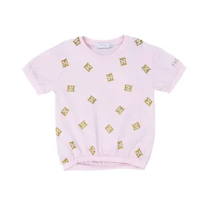 Escada Kids Girls' Playful Logo Pink T-Shirt