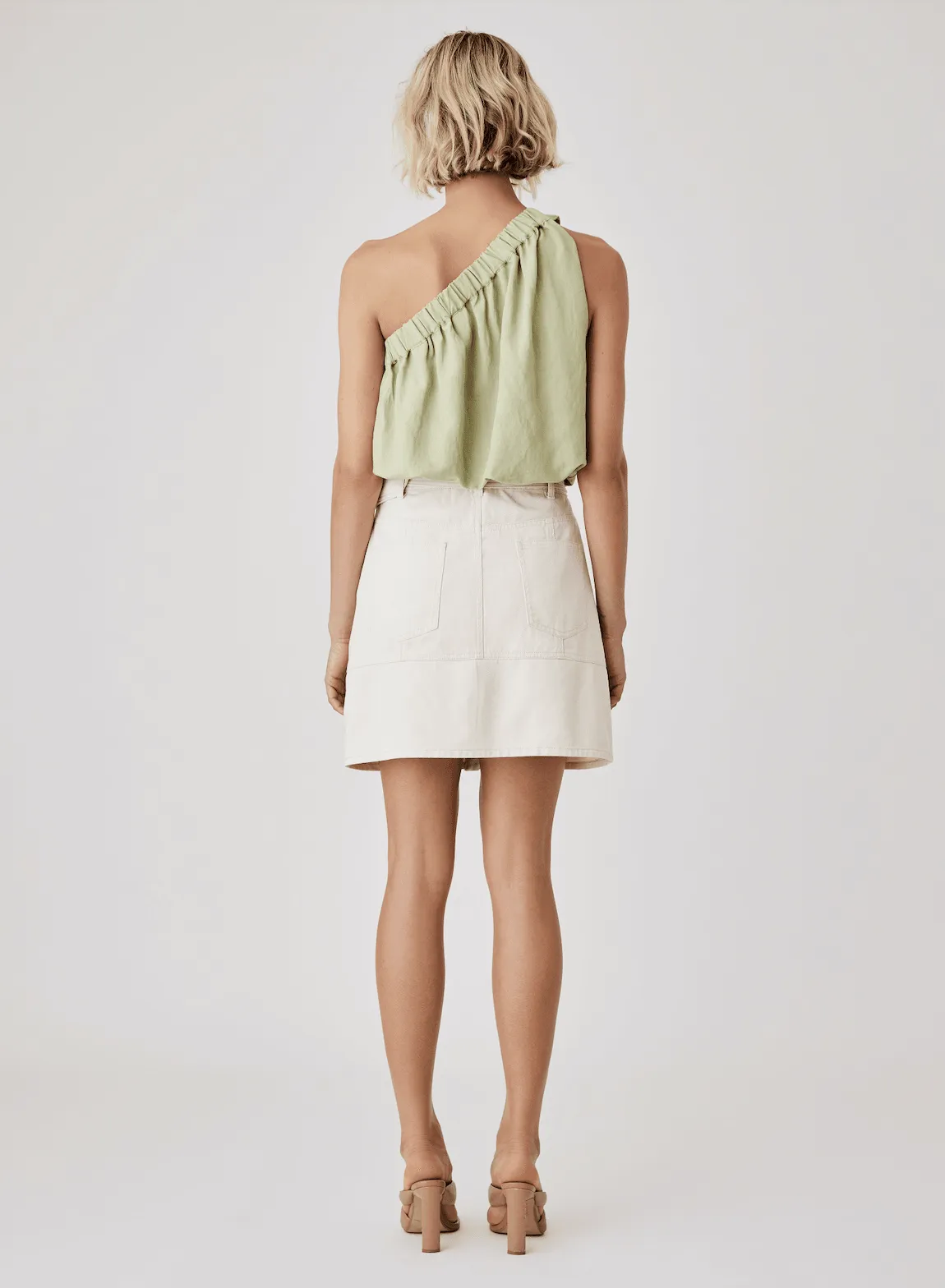 ESMAEE Kokomo Denim Skirt - Ivory