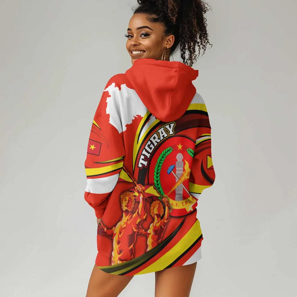 Ethiopia Tigray Hoodie Dress Revolution Emblem Freedom Fighters and Flag DT02