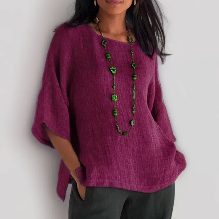 Eva® | T-shirt with 3/4 sleeves and a crew neck