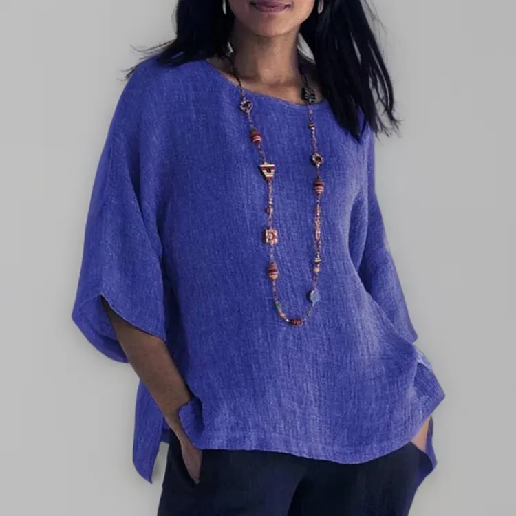 Eva® | T-shirt with 3/4 sleeves and a crew neck