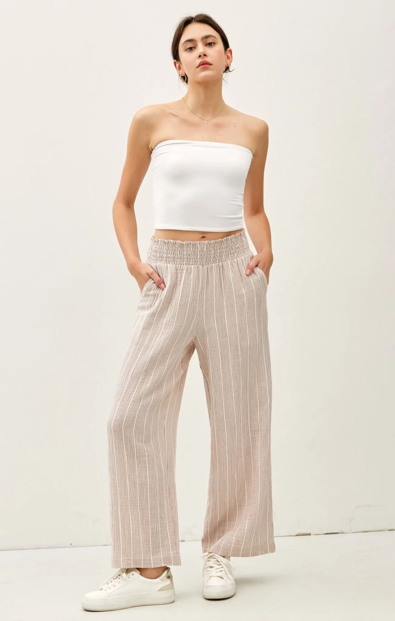 Evelyn Striped Gauze Pants