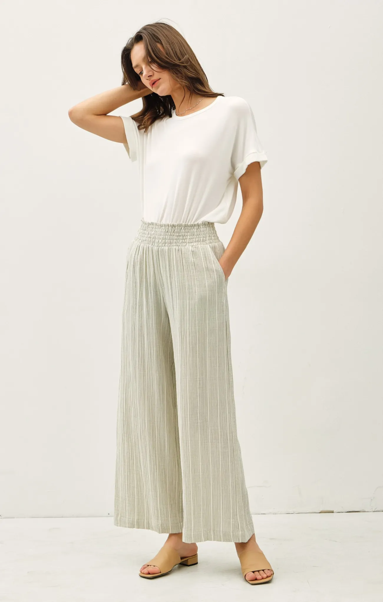 Evelyn Striped Gauze Pants
