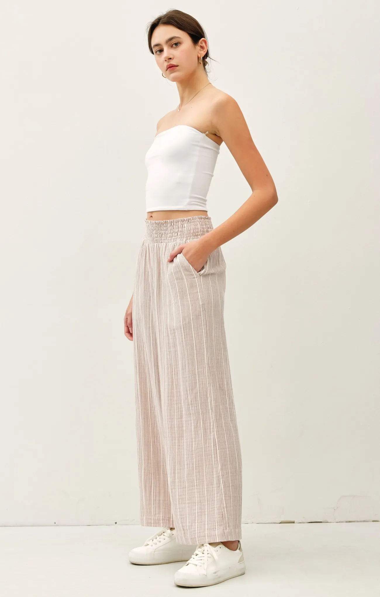 Evelyn Striped Gauze Pants