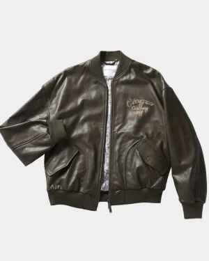 EXCLUSIVE ATLANTA LEATHER JACKET IN GREEN