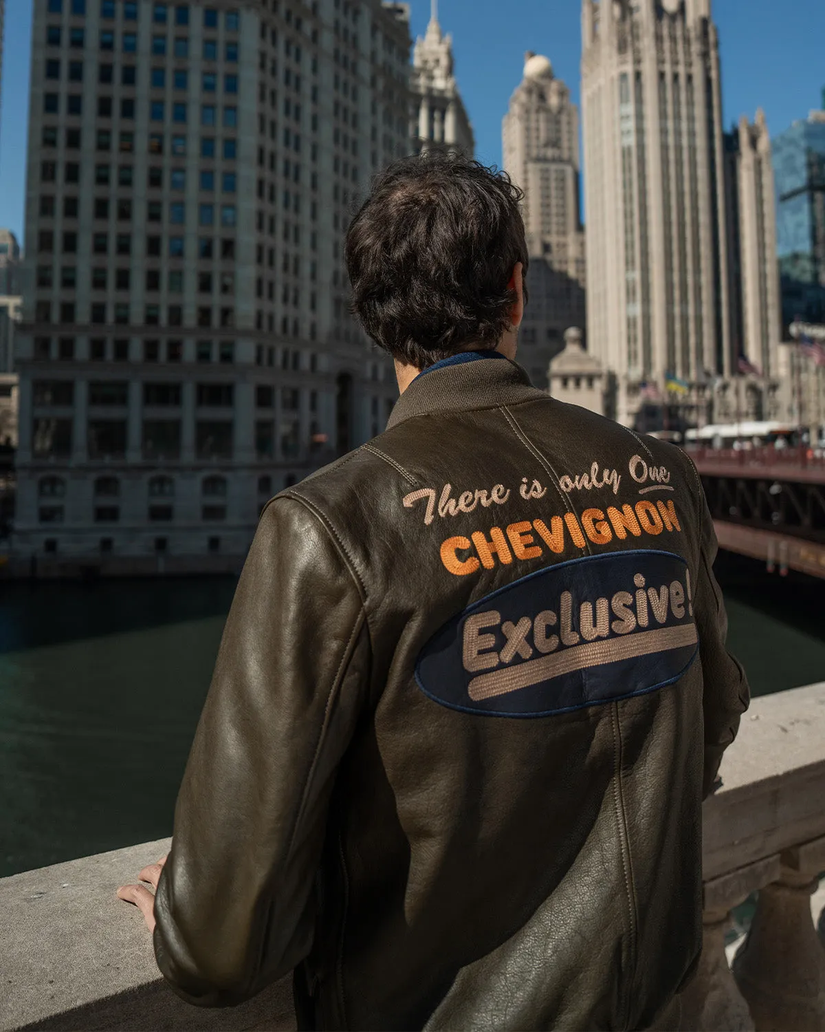 EXCLUSIVE ATLANTA LEATHER JACKET IN GREEN