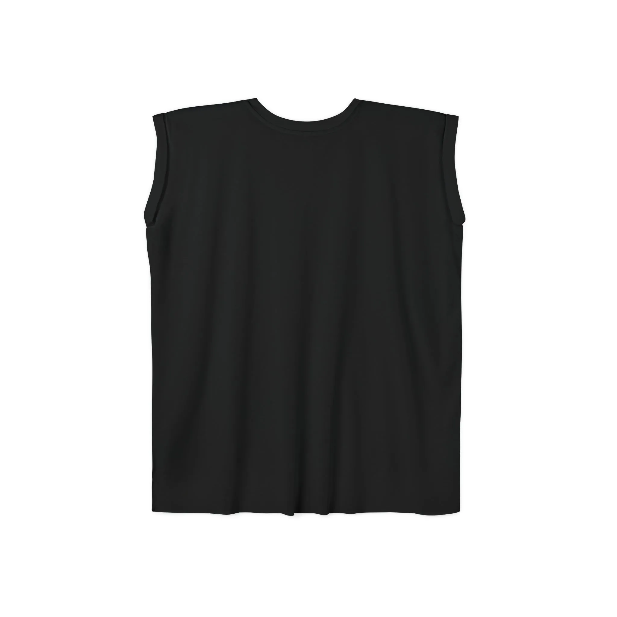 Fight For Love White with Red  Flowy Rolled Cuffs Muscle Tee