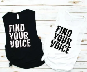 Find Your Voice Muscle Tank - Empower Collection by Hustle and Soul Clothing