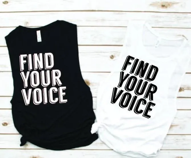 Find Your Voice Muscle Tank - Empower Collection by Hustle and Soul Clothing