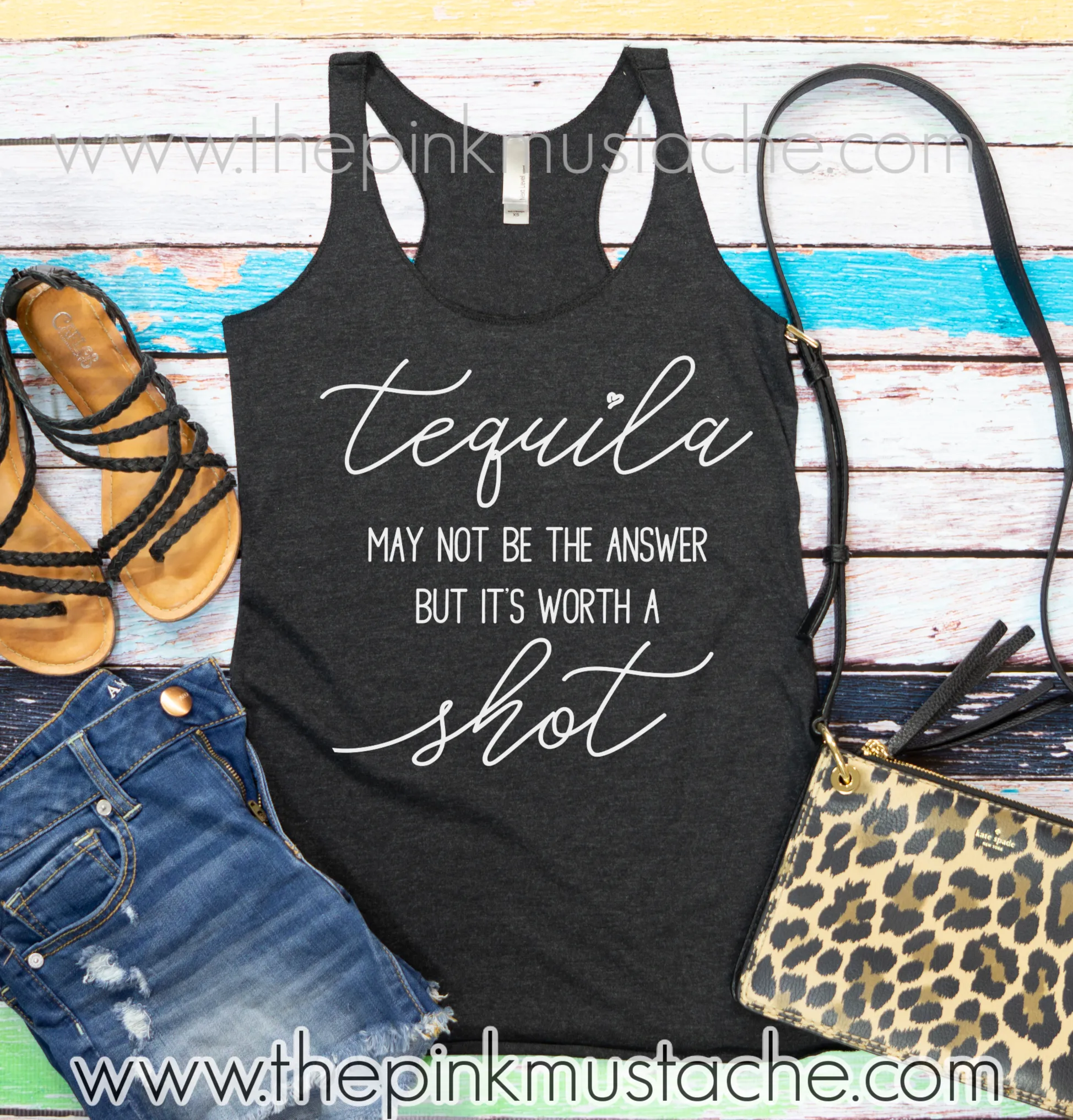 FLASH SALE - Tequila Might Not Be The Answer But It's Worth A Shot  Bella Muscle Tank, Cropped Tank, or Tee/ Quarantine Life / Funny Shirts