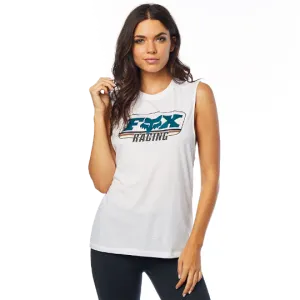 FOX WOMENS RETRO FOX MUSCLE TANK [WHITE]