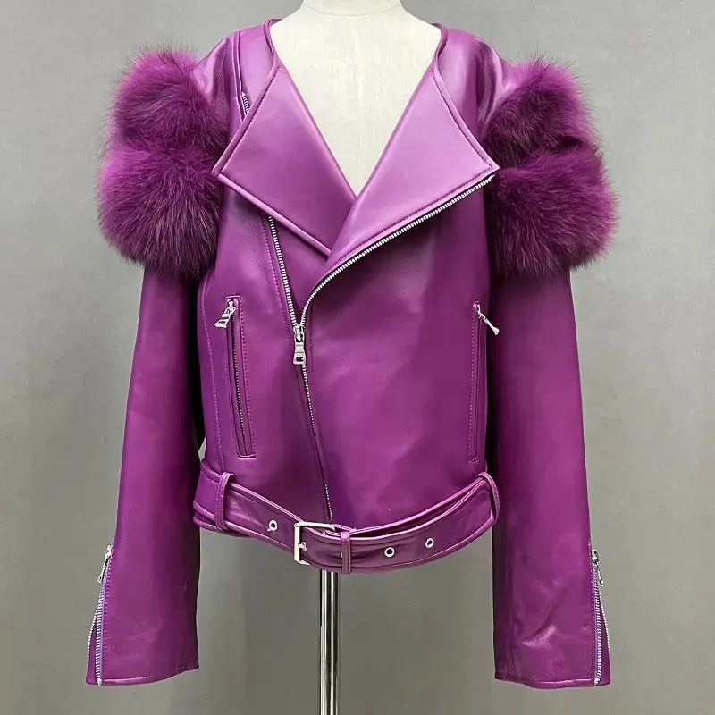 Furlegence Leather Jacket