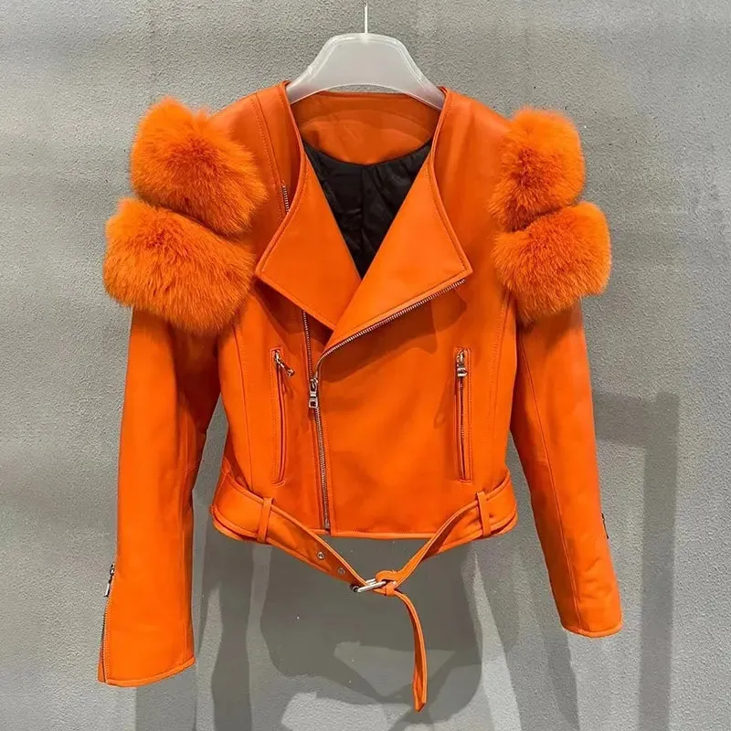 Furlegence Leather Jacket