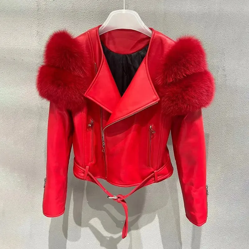 Furlegence Leather Jacket