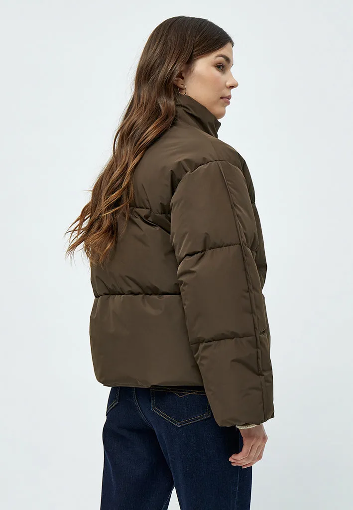 Gaby Puffer Jacket - SLATE BROWN