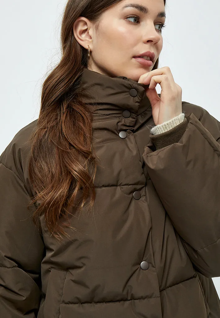 Gaby Puffer Jacket - SLATE BROWN