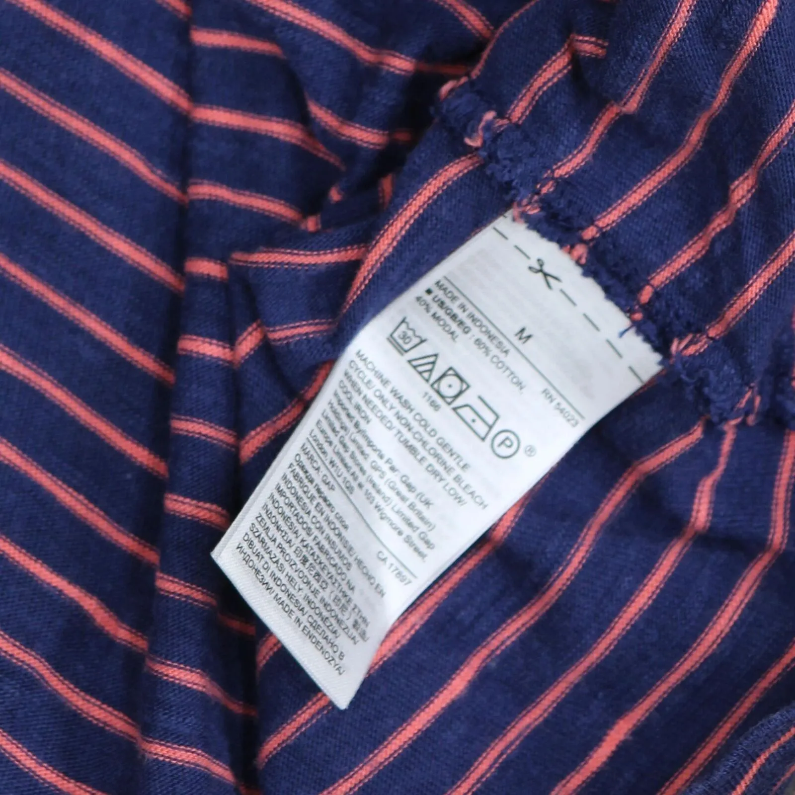 Gap Womens Striped V-Neck T-Shirt Dress 16791752aabc67 Pink / Blue M