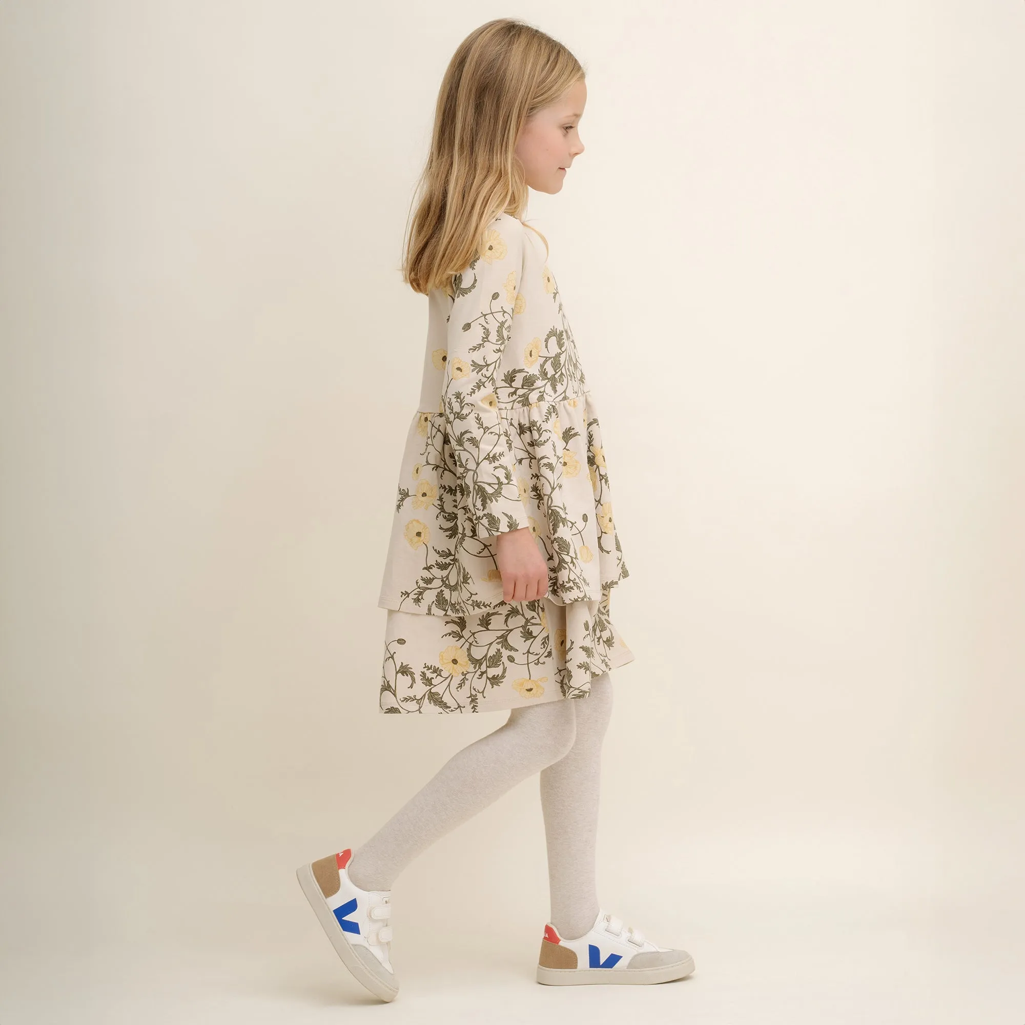 Garbo & Friends Flos Beige Jersey LS Dress