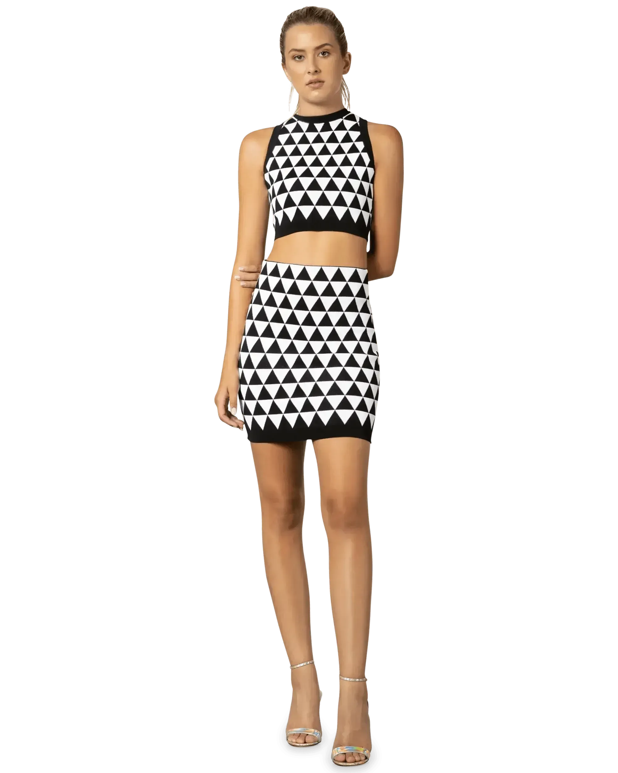 Geometric Print Mini Skirt