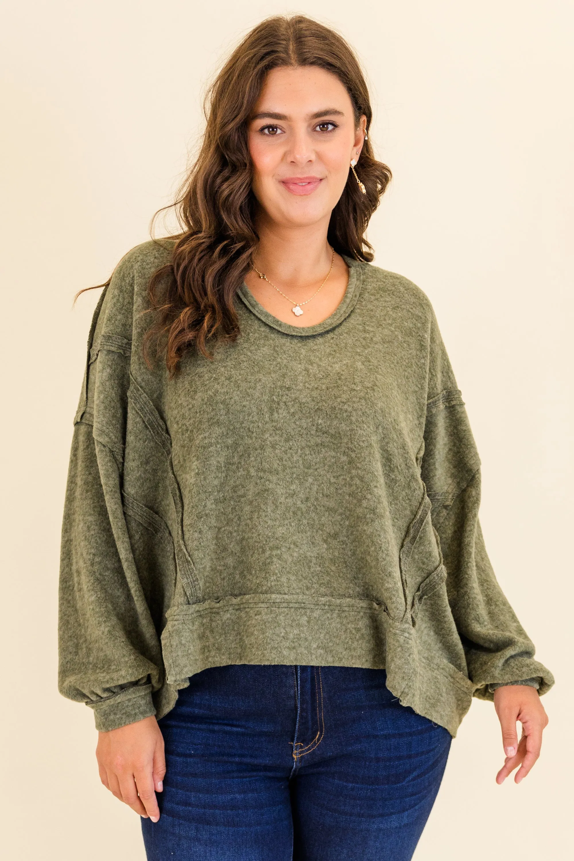 Get Cozy Hoodie, Dark Olive