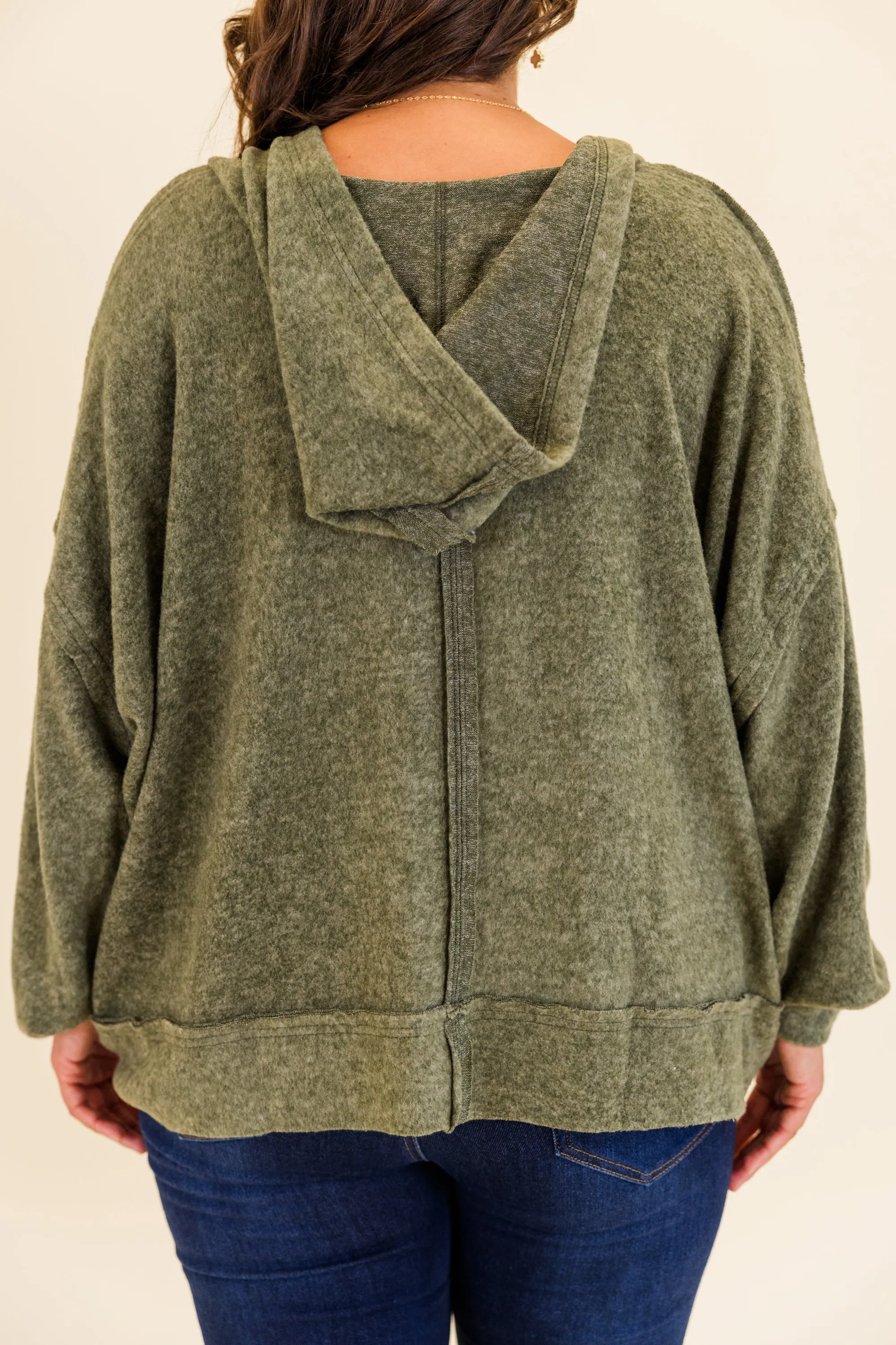 Get Cozy Hoodie, Dark Olive