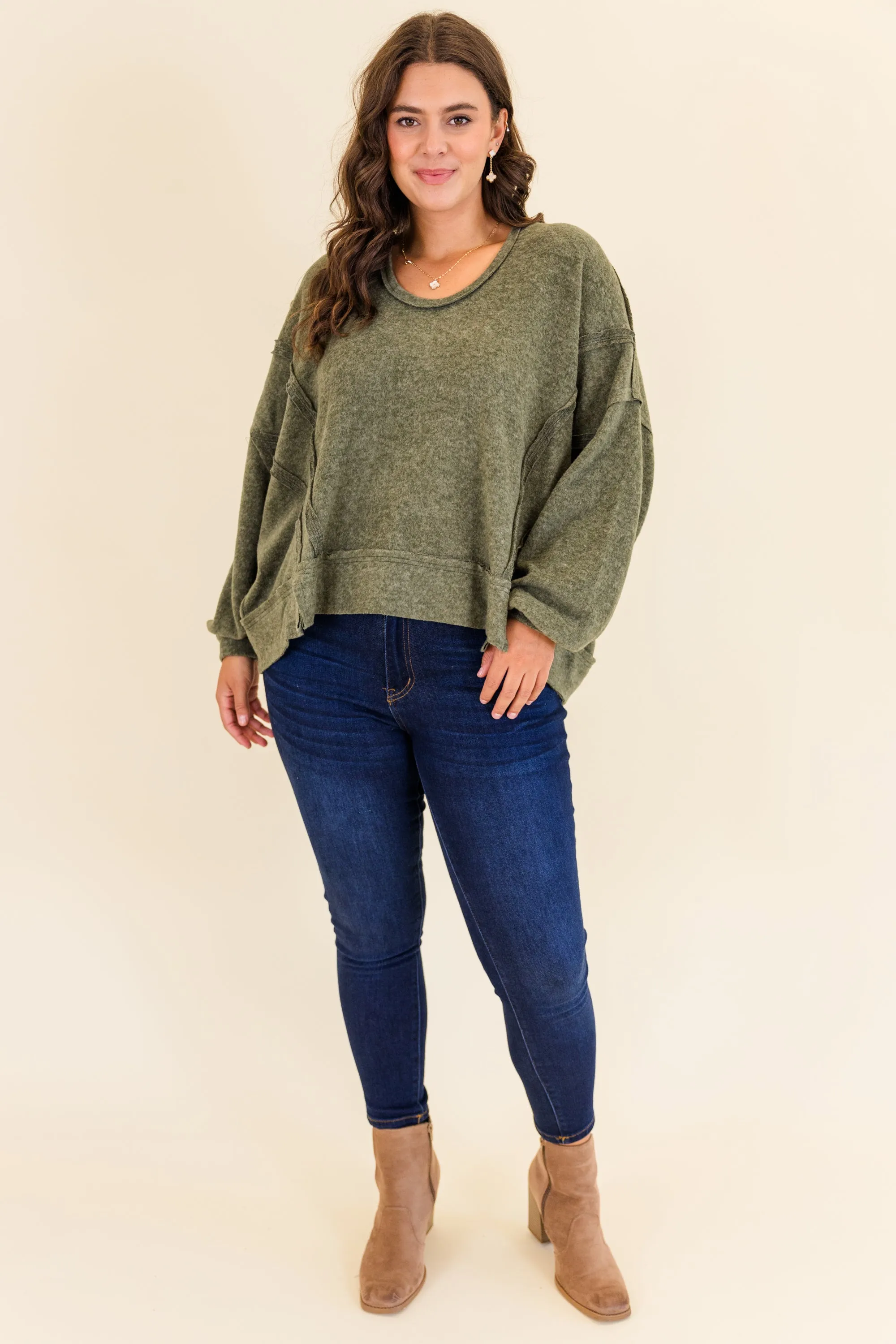 Get Cozy Hoodie, Dark Olive