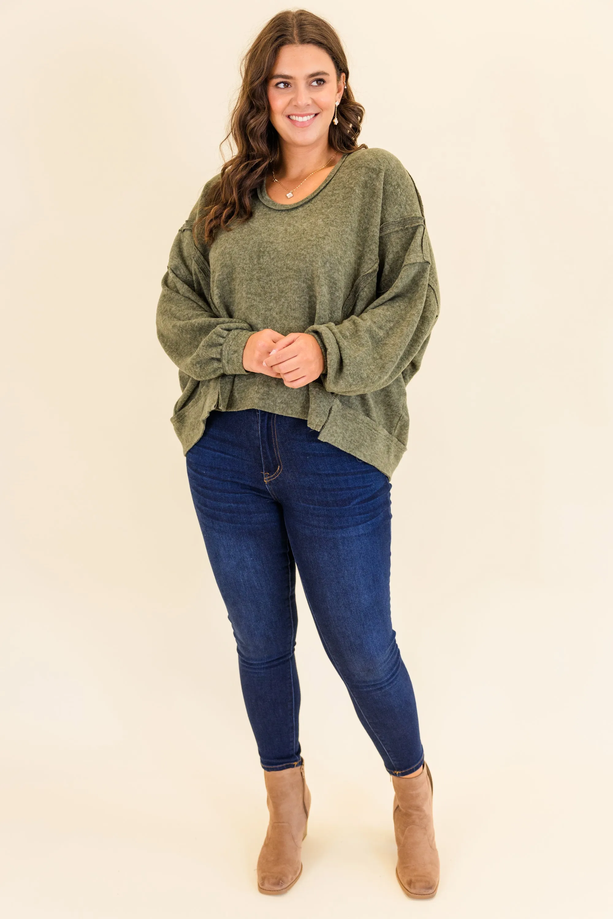 Get Cozy Hoodie, Dark Olive