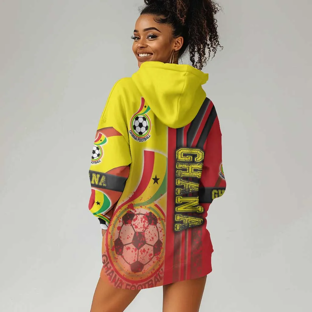 Ghana Soccer Hoodie Dress Black Stars Football - Road To Champion DT03