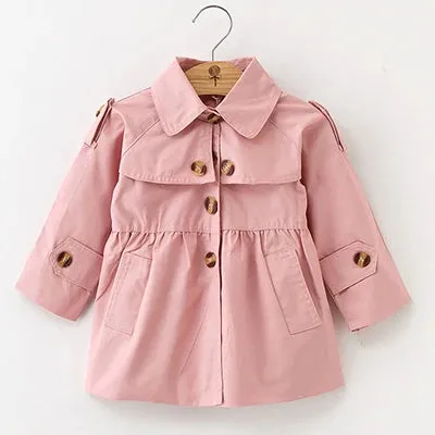 Girls Windbreaker Coat Jackets Baby Kids Flower Embroidery Hooded Outwear For Baby Kids Coats Jacket Clothing