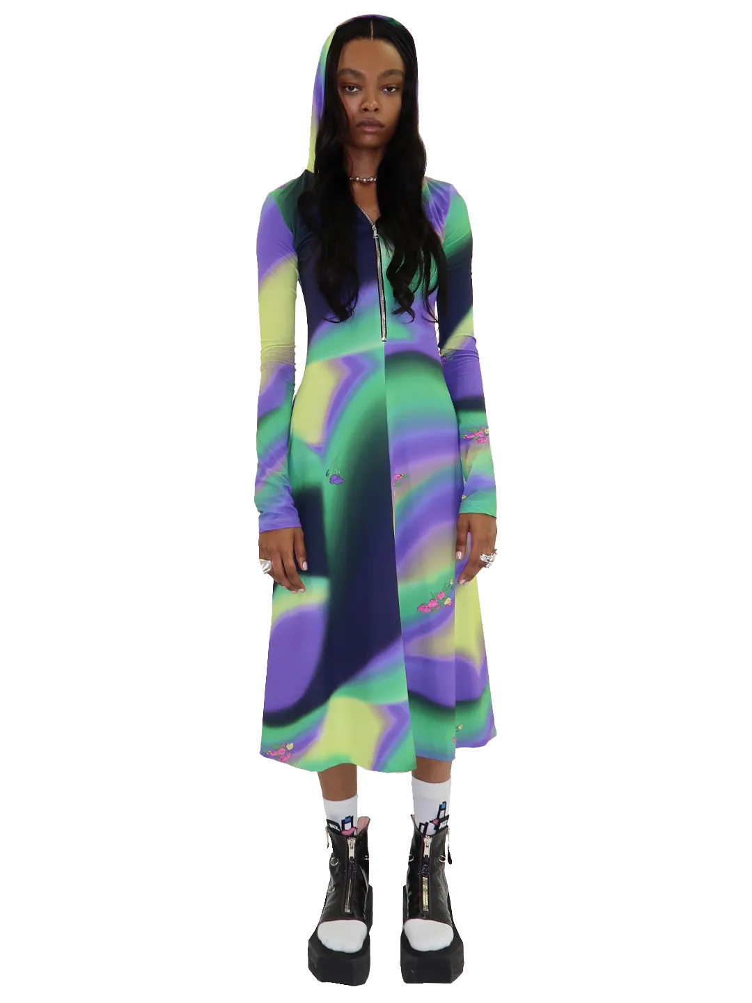 Gradient Hoodie Dress