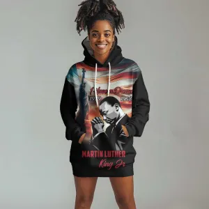 Happy MLK Day Hoodie Dress Black Americans Leaders I Have a Dream LT18